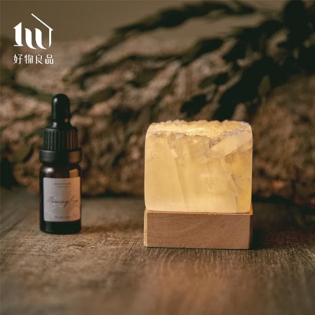 【好物良品】小夜燈款_天然晶石精油擴香石香氛禮盒(無火香薰石 辦公桌裝飾品 開運擺件 聖誕節交換禮物)