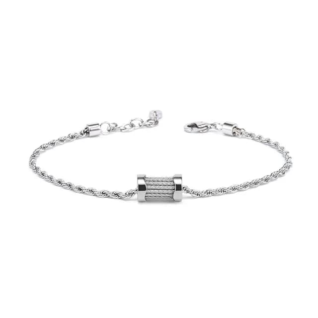 【CHARRIOL 夏利豪】FOREVER WAVES CHARMS 鋼索手鍊 禮物 送禮(06-101-1139-15)