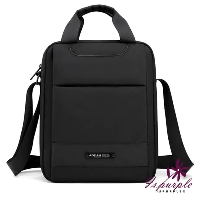 【iSPurple】情人節禮物 七夕 文青方型＊牛津男性手提肩背12寸筆電包(2色可選)