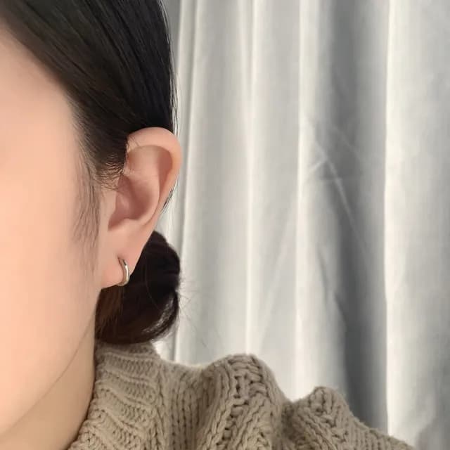 【UME.Acce】父親節禮物 韓劇同款/7mm小圈純銀耳環(S925純銀 抗敏耳環 純銀耳環 圓圈耳環 耳扣耳環 韓劇同