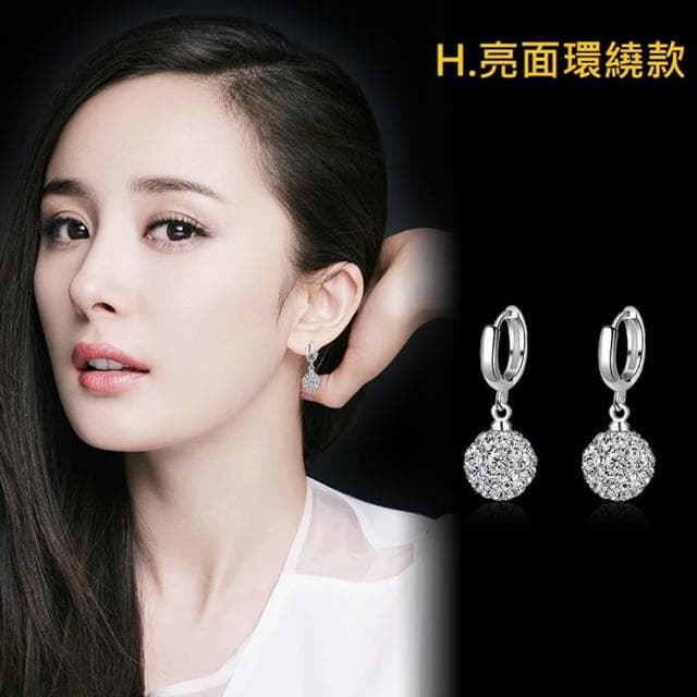 【Emi 艾迷】買一送一 氣質璀燦完美 水鑽球 耳環 多款選(共2入)