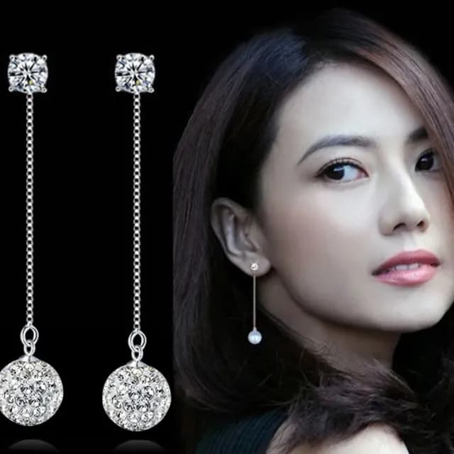 【Emi 艾迷】買一送一 氣質璀燦完美 水鑽球 耳環 多款選(共2入)
