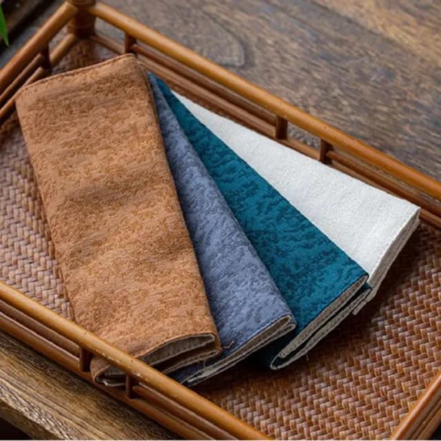 【傳真雅器】樸風襌韻棉麻茶巾(茶具 茶道具 茶巾 茶桌清潔)