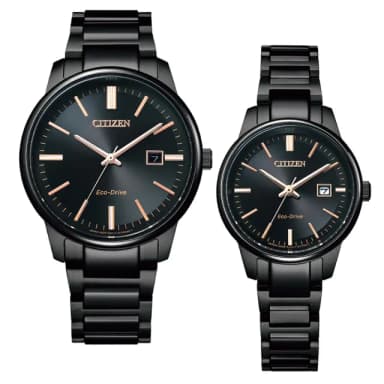 【CITIZEN 星辰】PAIR 光動能 簡約時尚 情侶錶 對錶-情人節 畢業禮物 送禮(BM7527-89E/EW2597-86E)
