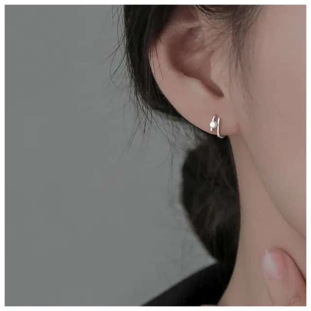 【HaNA 梨花】韓國女人味．雙層珍珠耳環(韓國 針式耳環 耳飾 耳圈 耳釘 耳扣 耳墜)