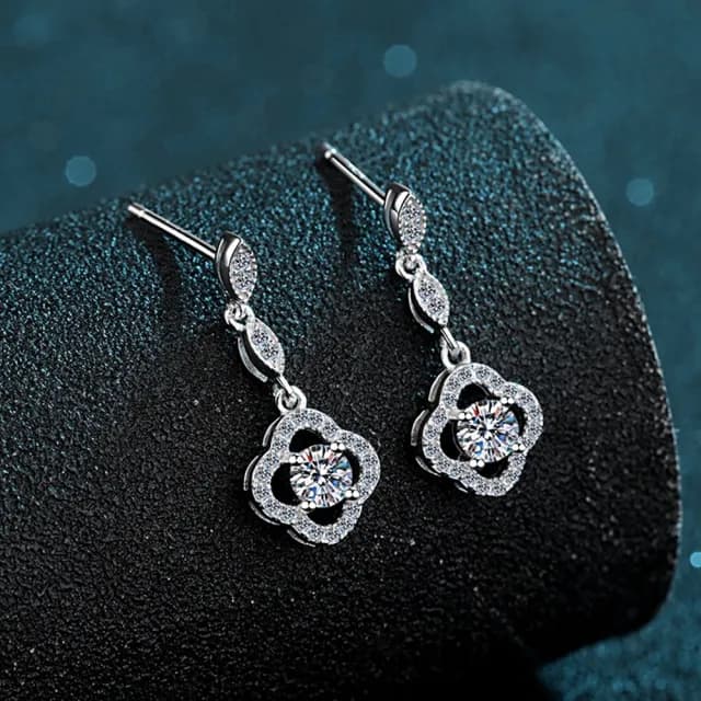 【巴黎精品】現貨+預購 莫桑鑽石耳環925純銀耳環耳針銀飾(0.3克拉女飾品生日情人節禮物v1ae117)