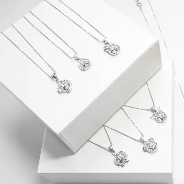 【Porabella】925純銀鋯石星座項鍊 俏皮12星座鋯石項鍊 交換禮物 生日禮物 Zodiac Necklace