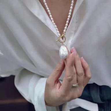 【KARAT】極光 泛彩 設計款珍珠項鏈