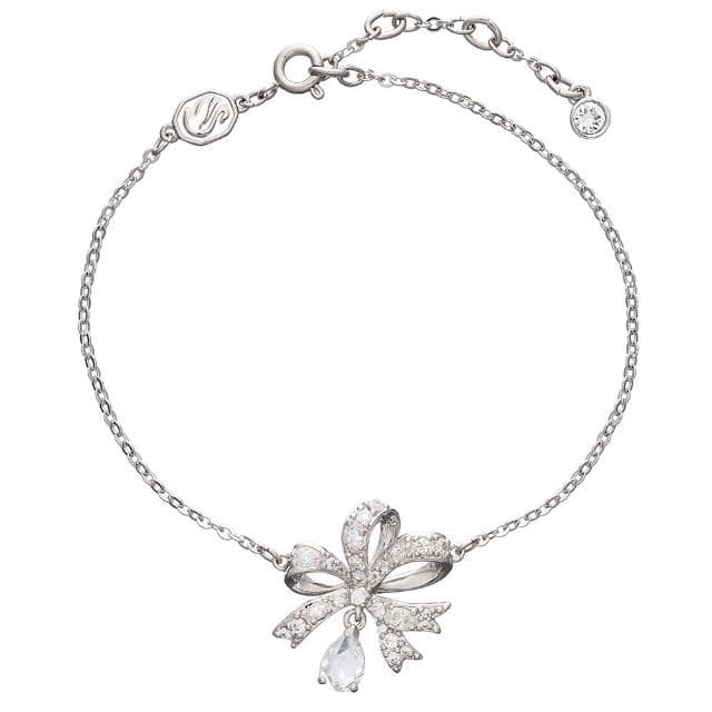 【SWAROVSKI 施華洛世奇】Volta 蝴蝶結水晶手鏈(真 品 平 輸)