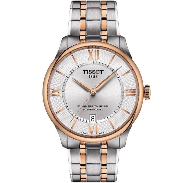 【TISSOT 天梭 官方授權】杜魯爾系列 80小時動力儲存機械腕錶-39mm/半金 情人節 禮物(T1398072203800)