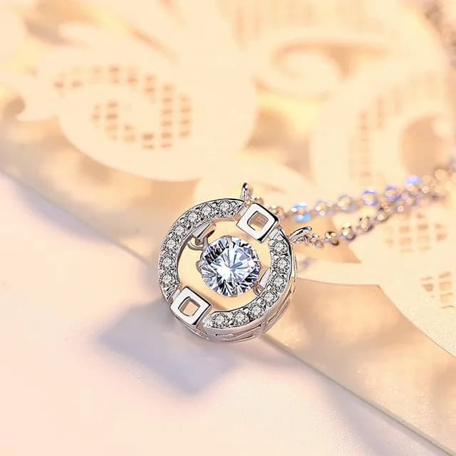 【巴黎精品】現貨+預購 925純銀項鍊鋯石吊墜(跳動的心靈動生日情人節禮物女飾品v1ar92)