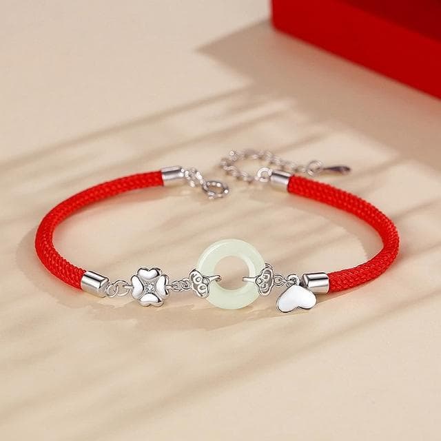 【巴黎精品】現貨+預購 925純銀手鍊情侶手繩(黑曜石和闐玉平安扣生日情人節禮物男女飾品2款v1ar13)
