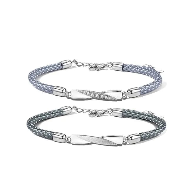 【巴黎精品】現貨+預購 925純銀手鍊情侶手繩(莫比烏斯環石生日情人節禮物男女飾品2款v1ar47)