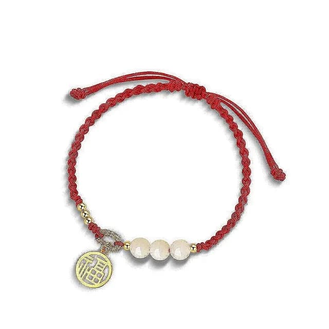 【巴黎精品】現貨+預購 925純銀手鍊和闐玉手繩(福牌串珠情侶生日情人節禮物女飾品2款v1ar11)