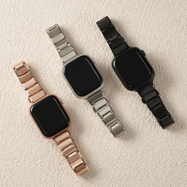 【W.wear】Apple Watch Series 8/7/6/5/4/SE/Ultra-不鏽鋼蘋果錶帶(蘋果錶帶/經典黑/玫瑰金/氣質銀)