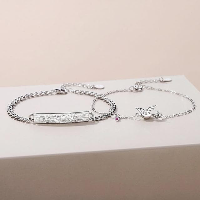 【米蘭精品】現貨+預購 925純銀手鍊情侶對鍊(晶亮純銀拋光生日情人節聖誕節交換禮物男女飾品74dv29)