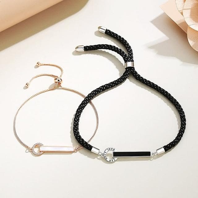 【米蘭精品】現貨+預購 925純銀手鍊情侶對鍊(潮流白貝石吊牌生日情人節聖誕節交換禮物男女飾品74dv21)