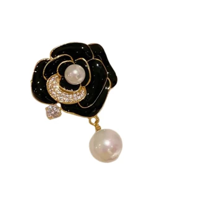 【巴黎精品】現貨+預購 鋯石胸針玫瑰別針(珍珠小香風山茶花生日情人節禮物女飾品3色a1ah40)