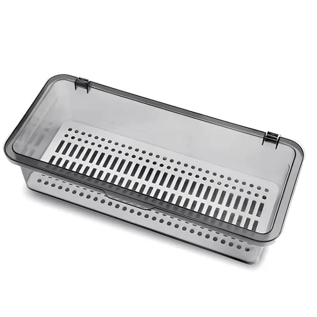 【刷具收納】簡約化妝刷收納盒(瀝水盒 透明 防水防塵 筷子盒 刷具 餐具收納 化妝品)