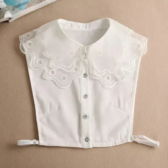 【米蘭精品】現貨+預購 假領子襯衫領片(歐根紗雙層蕾絲花邊女裝配件情人節生日聖誕節交換禮物74ac37)