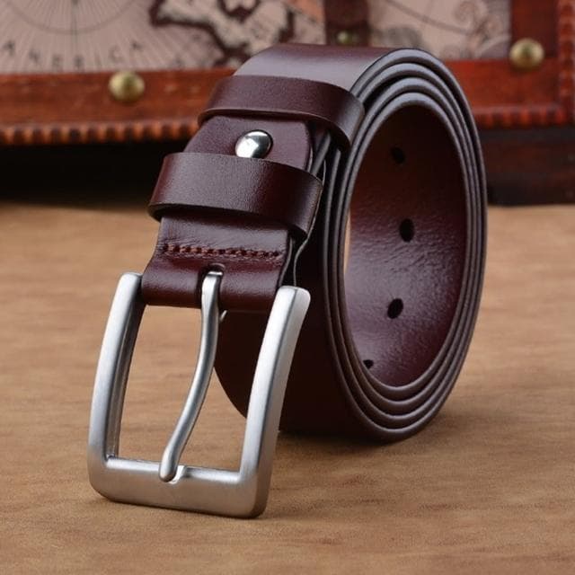 【米蘭精品】現貨+預購 真皮皮帶腰帶(頭層牛皮不鏽鋼針扣男皮帶情人節生日聖誕節交換禮物3色74eh37)