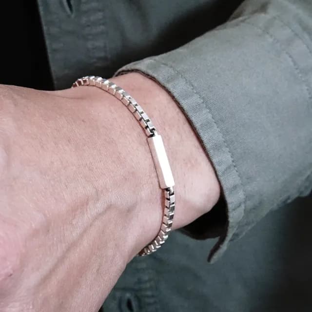 【ART64】純銀 誓約手鍊 細版(925純銀手鍊 女生手鍊 男生手鍊 情人節禮物)
