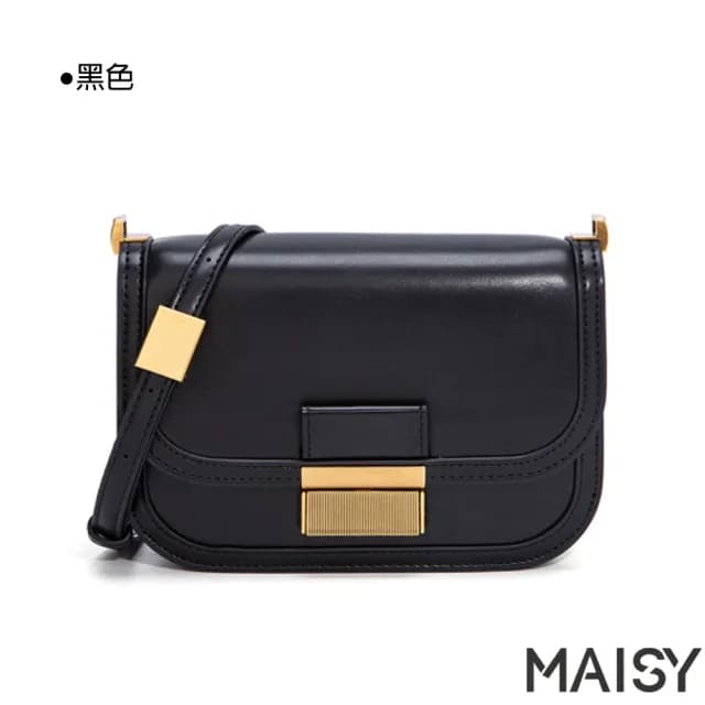 【MAISY】情人節禮物 七夕 新款復古休閒單肩斜背小方包(現+預  棕色 / 黑色)