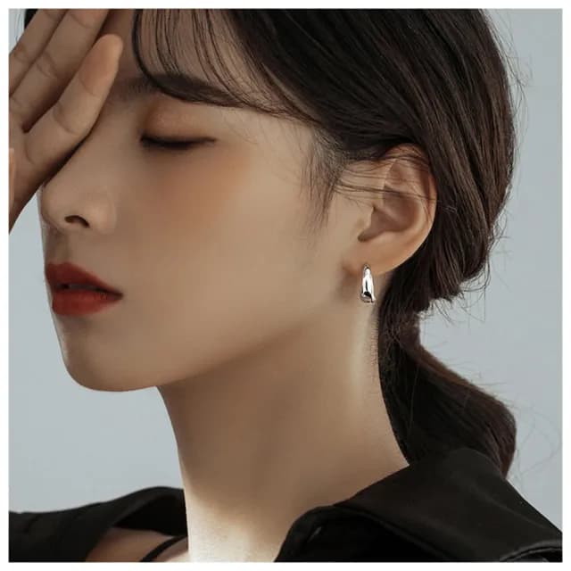 【HaNA 梨花】韓國俐落圓圈．寬窄圈圈耳環(韓國 針式耳環 耳飾 耳圈 耳釘 耳扣 耳墜)