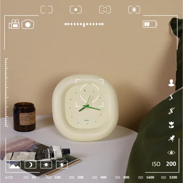 【可愛報時】ins風兩用可站立掛式石英鐘(居家 擺飾 靜音 時鐘 泡泡鐘 裝飾鐘 禮物)