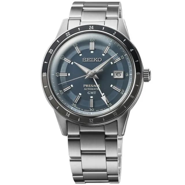 【SEIKO 精工】Presage Style60’s 復古風 GMT 機械腕錶 七夕 情人節 禮物 送禮 推薦(SSK009J1/4R34-00B0B)