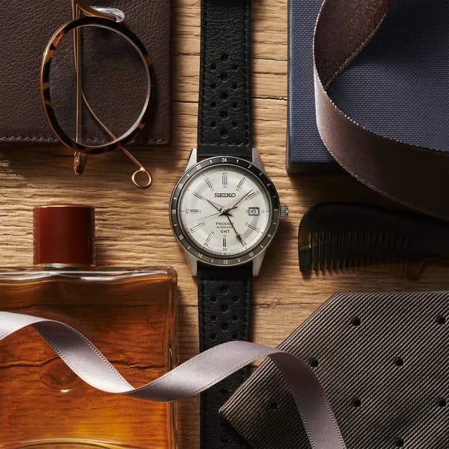 【SEIKO 精工】Presage Style60’s 復古風 GMT 機械腕錶 七夕 情人節 禮物 送禮 推薦(SSK011J1/4R34-00B0Z)