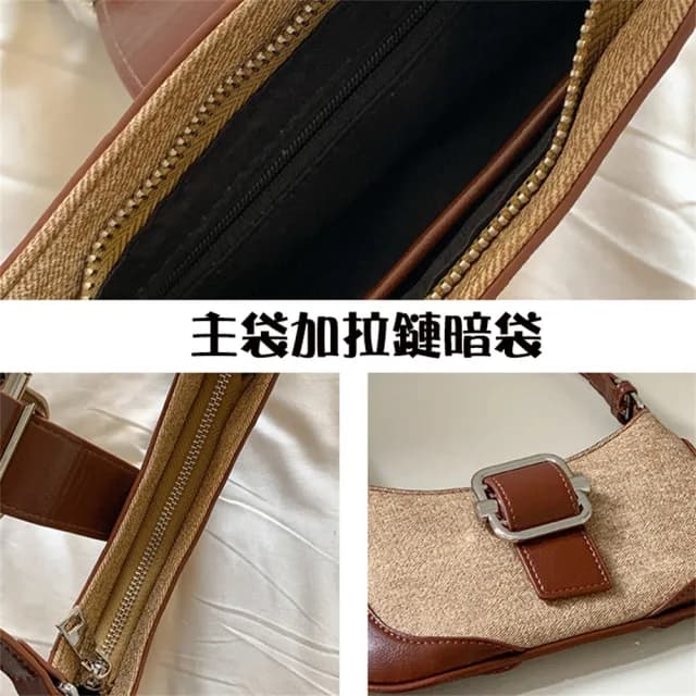 【MoonDy】情人節禮物 包包 馬鞍包 腋下包 晚宴包 PARTY包 法棍包 小眾包包 撞色包包 氣質包包 單肩包 INS