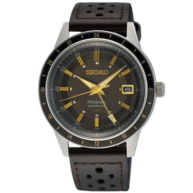 【SEIKO 精工】Presage Style60’s 復古風 GMT 機械腕錶 母親節 禮物 推薦(三款可選)
