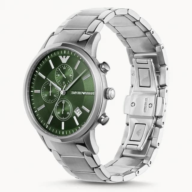 【EMPORIO ARMANI】亞曼尼 紳男三眼計時手錶-43mm 禮物 送禮 推薦(AR11507)