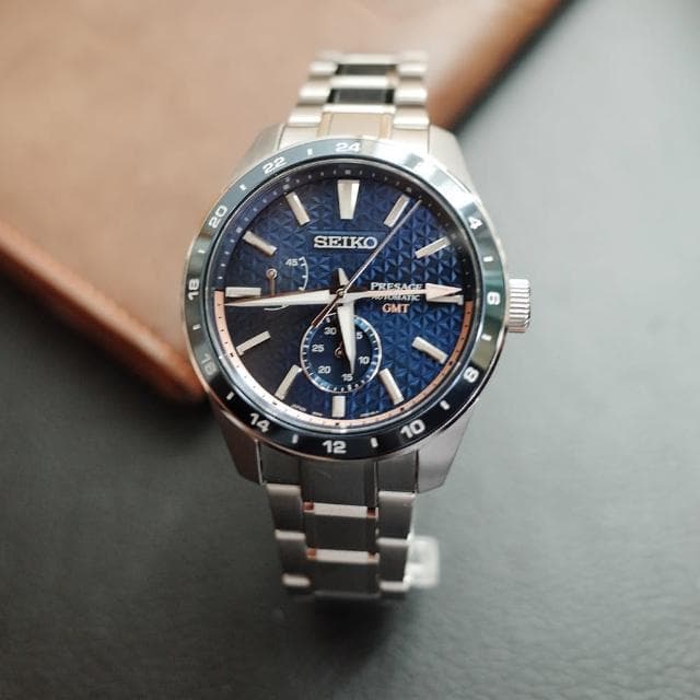 【SEIKO 精工】Presage 新銳系列 Aitetsu靛藍 GMT機械錶 指針錶 手錶 禮物 畢業(SPB217J1/6R64-00C0B)