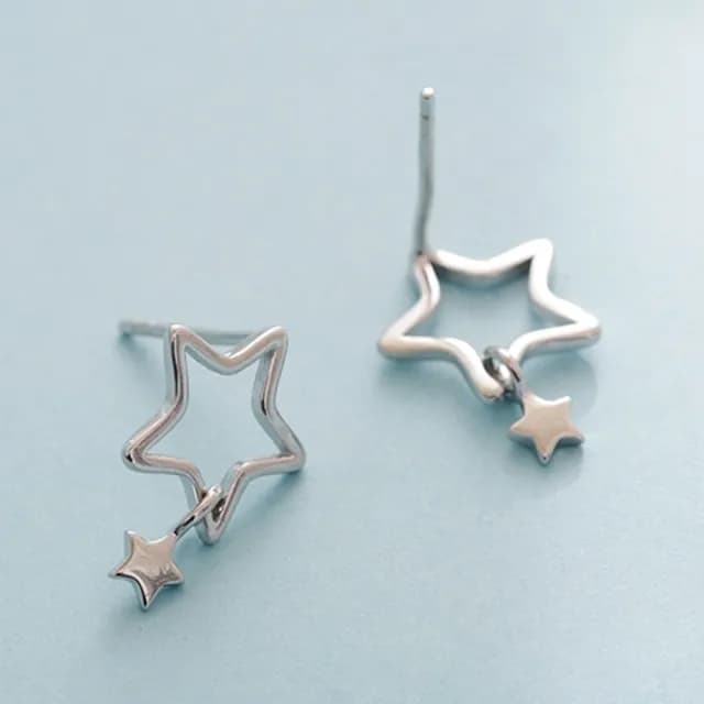【Oni 歐妮】小星星  耳針穿式耳環耳釘耳骨環 耳飾(1對入)