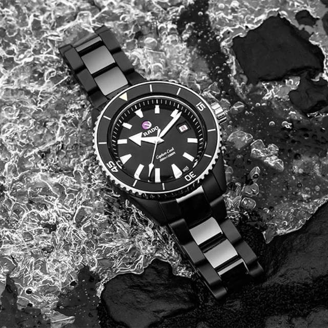 【Rado 雷達表】庫克船長 高科技陶瓷300米潛水機械腕錶-R02送禮推薦(R32129152)