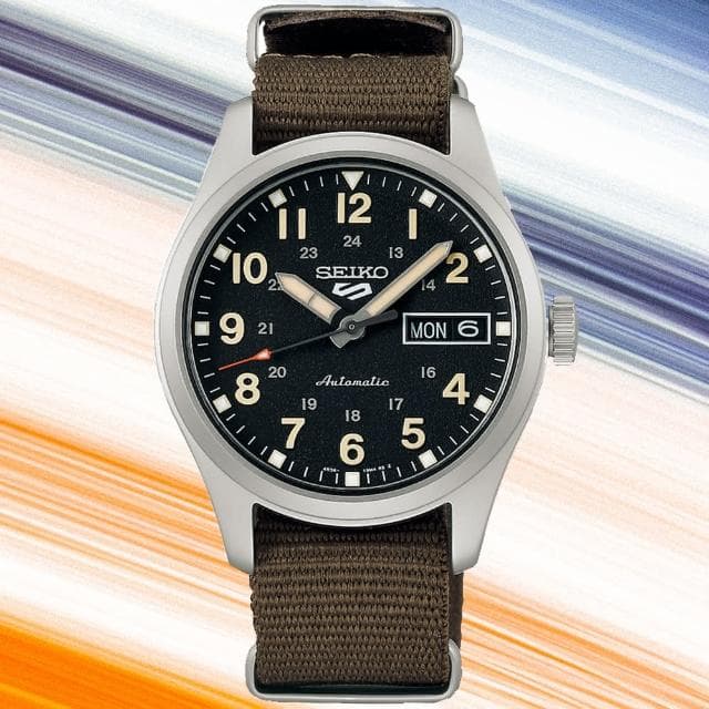 【SEIKO 精工】5 Sports系列 Lineup 復古軍風 機械腕錶 母親節 禮物 推薦(SRPJ85K1/4R36-13P0C)