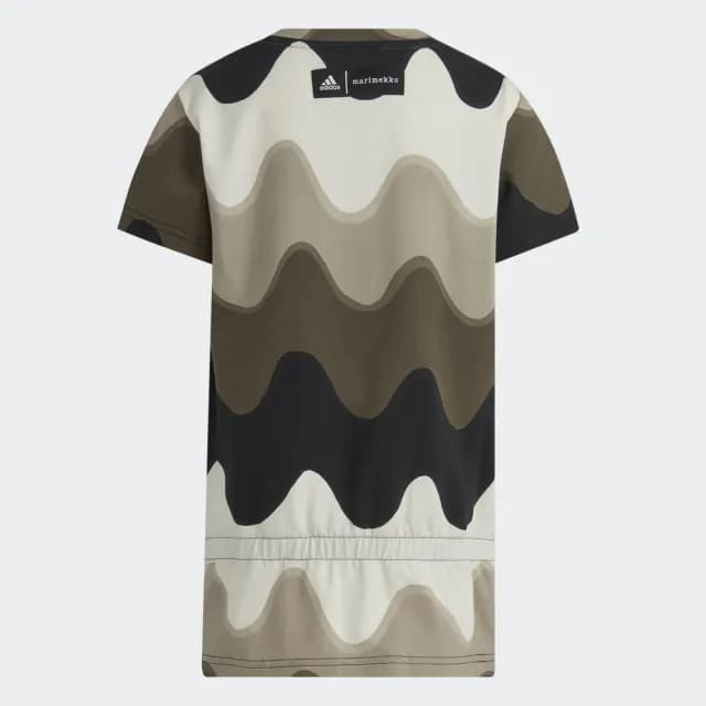 【adidas 愛迪達】MARIMEKKO 運動套裝 短袖/緊身褲 童裝 IC3666