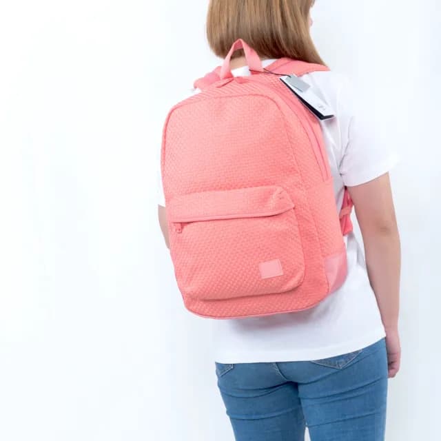 【Herschel】情人節禮物 Lawson 高階 編織 Woven 粉紅 粉色 防水拉鍊 筆電夾層 防潑水 女生 背包 後背包 防