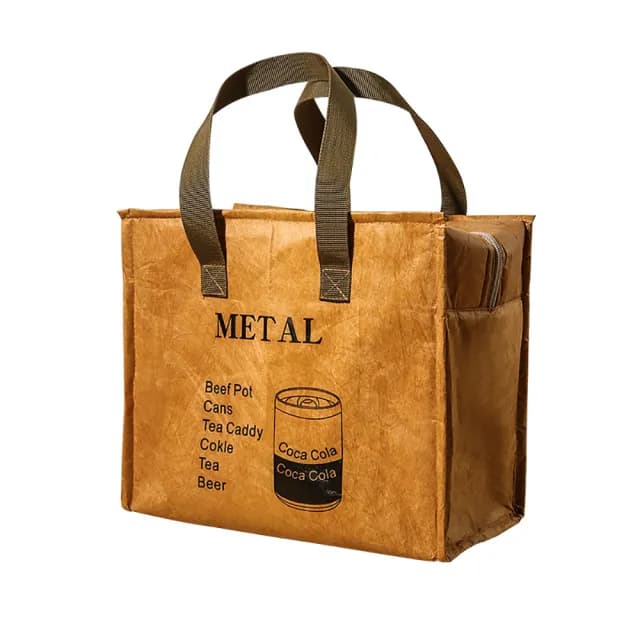 【Camping Box】露營風格杜邦手揉紙感大容量保溫提袋(野餐提袋 保溫袋 母親節禮物 女生禮物)