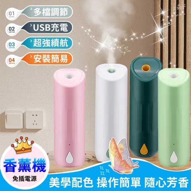 【豪麥源】香薰機+精油5入(香味隨機出貨 擴香器噴香機 香氛機 空氣清新機 芳香精油噴霧機)