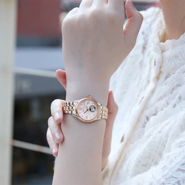 【CITIZEN 星辰】Mechanical 簡約開芯機械錶 女錶 手錶 禮物 推薦(PR1044-87X)