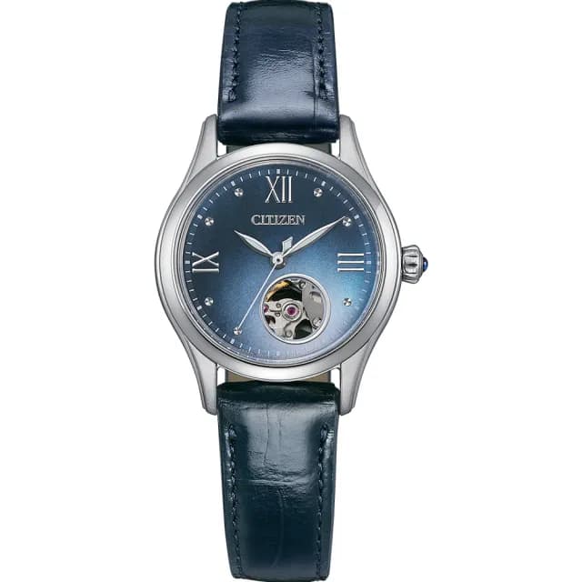 【CITIZEN 星辰】Mechanical 簡約開芯機械錶 女錶  手錶 禮物 推薦(PR1041-18N)