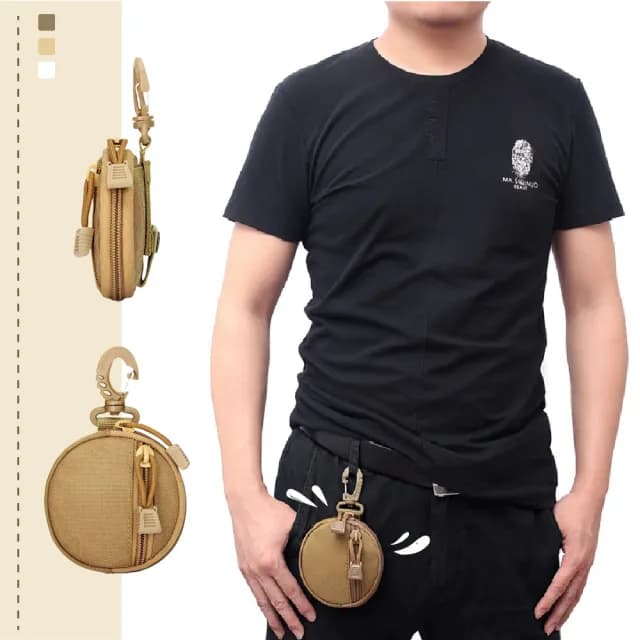【男士配件】父親節禮物 多功能戰術零錢包(便攜 露營 跑步 登山 機能包 鑰匙包 收納包 掛包 軍