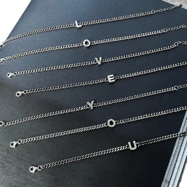 【巴黎精品】情人節禮物 現貨+預購 925純銀手鍊字母手鏈(簡約古巴鍊復古經典女飾品26款a1bo66)