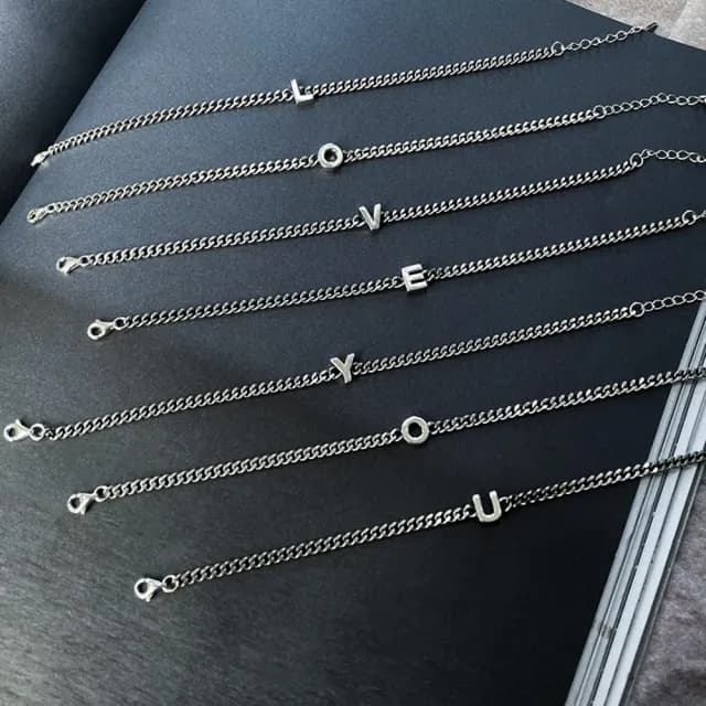【巴黎精品】情人節禮物 現貨+預購 925純銀手鍊字母手鏈(簡約古巴鍊復古經典女飾品26款a1bo66)
