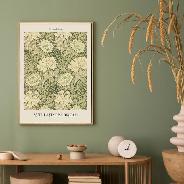 【菠蘿選畫所】William Morris 菊花-50x70cm(復古花卉圖騰掛畫/臥室裝飾畫/開店送禮)