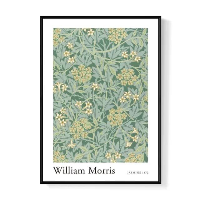 【菠蘿選畫所】William Morris 茉莉花-70x100cm(復古掛畫/裝飾畫/開店送禮/花卉圖騰)