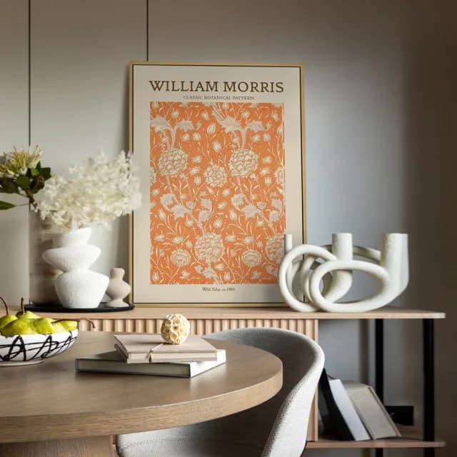 【菠蘿選畫所】William Morris 野生鬱金香-70x100cm(復古掛畫/裝飾畫/開店送禮/花卉圖騰)